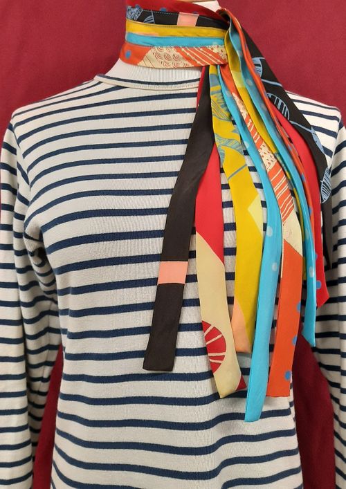 Silk Habotai Ribbony Scarf